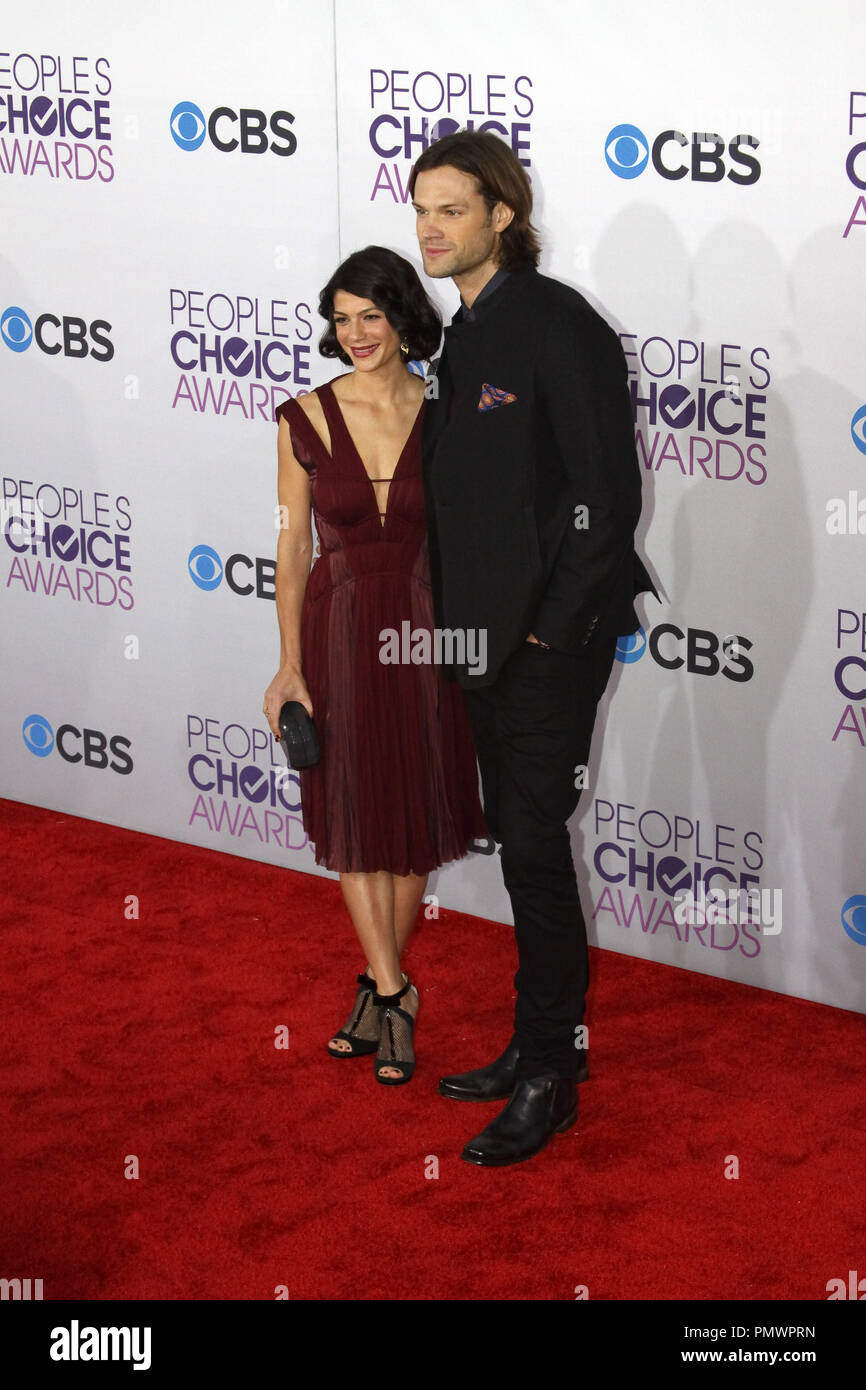 Jared Padalecki and wife Genevieve Padalecki at the People's Choice Awards 2013. Arrivals held at the Nokia Theater L.A. Live in Los Angeles, CA, January 9, 2013. Photo by: Richard Chavez / PictureLux Stock Photo