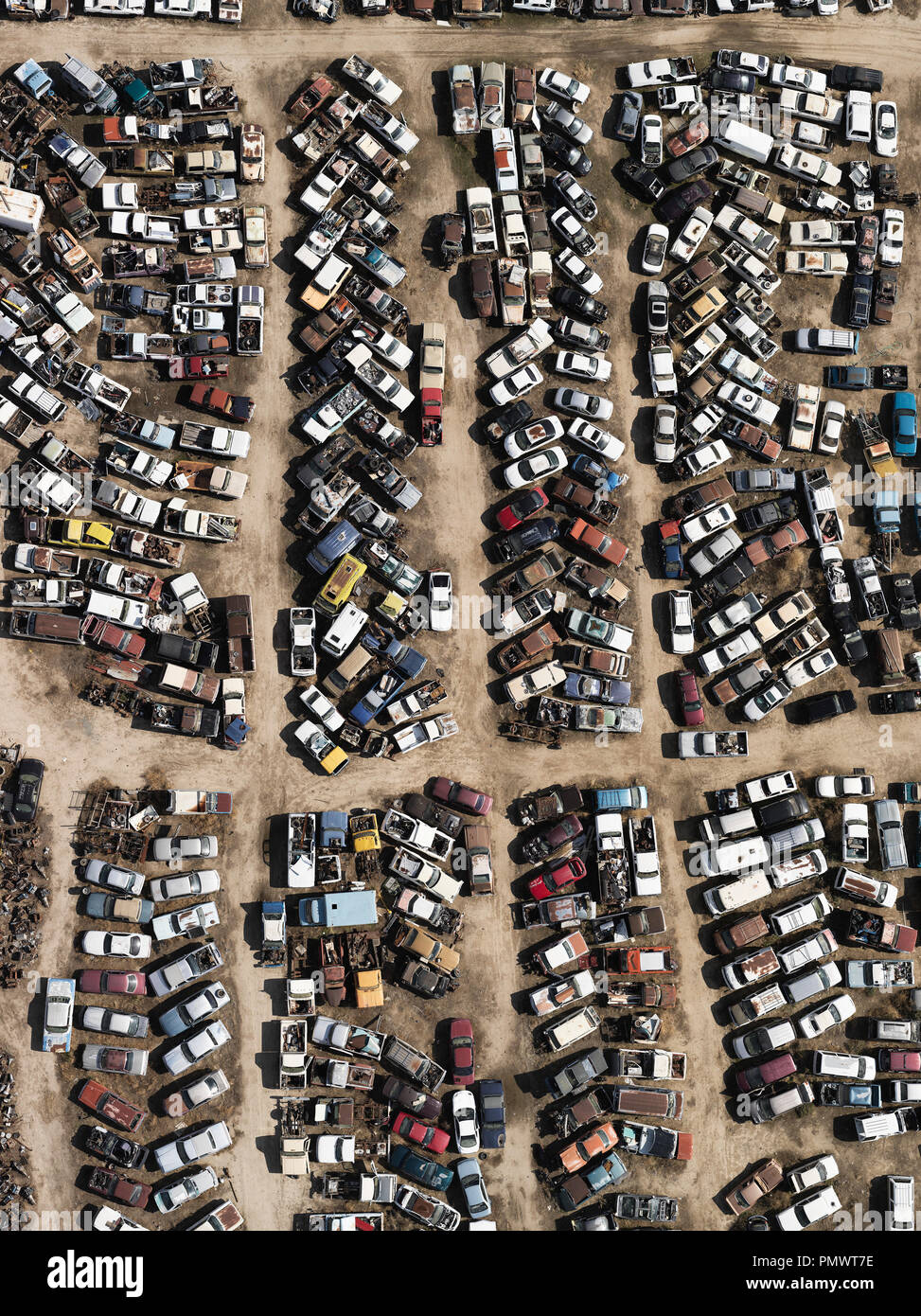 Junkyard aerial view hi-res stock photography and images - Alamy