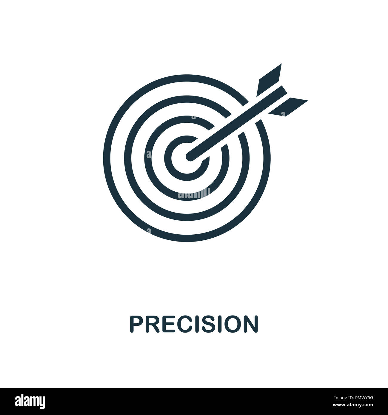 Precision icon. Monochrome style design from business collection. UI. Pixel  perfect simple pictogram precision icon. Web design, apps, software, print  Stock Photo - Alamy