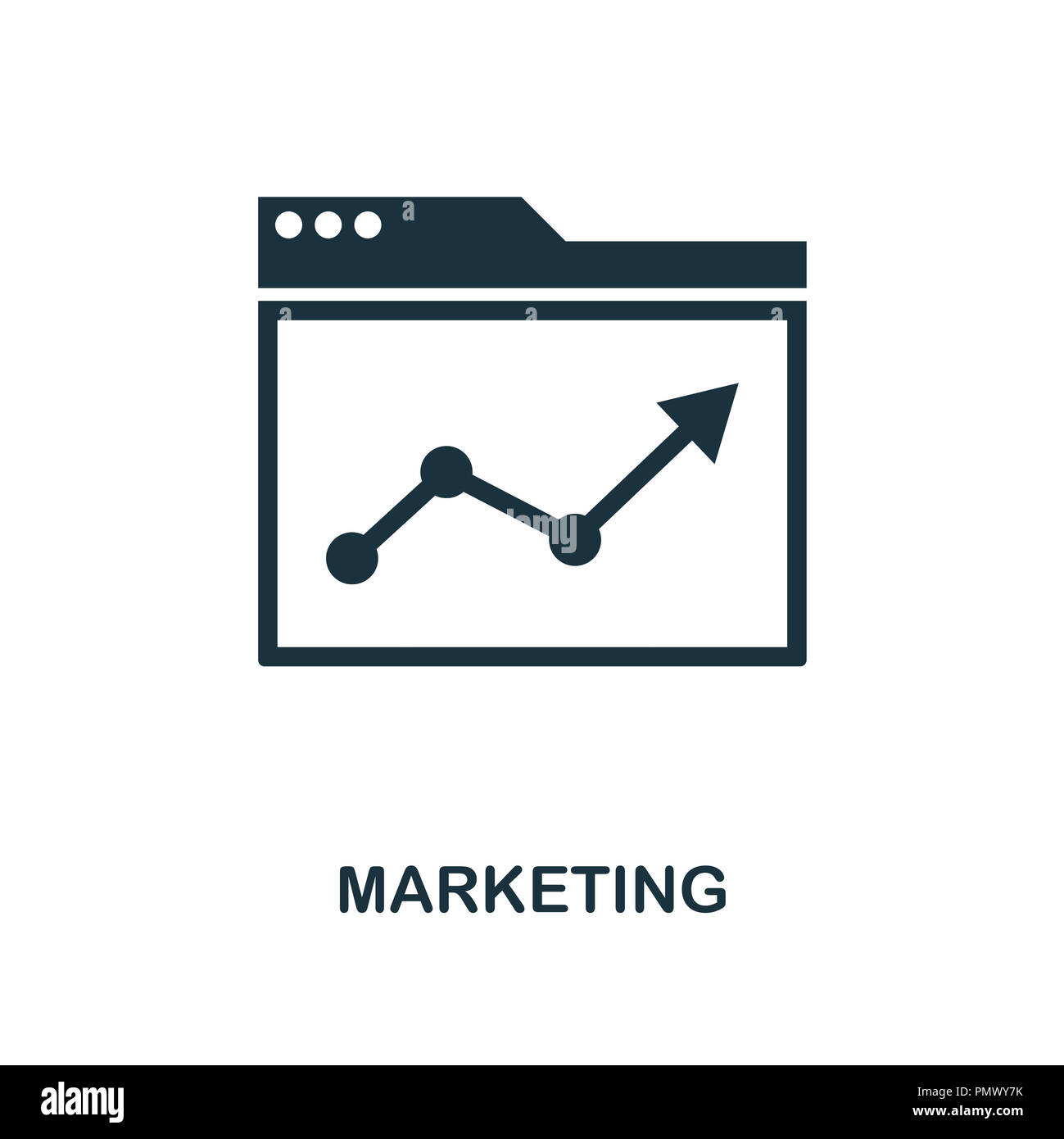 Marketing icon. Monochrome style design from business collection. UI ...