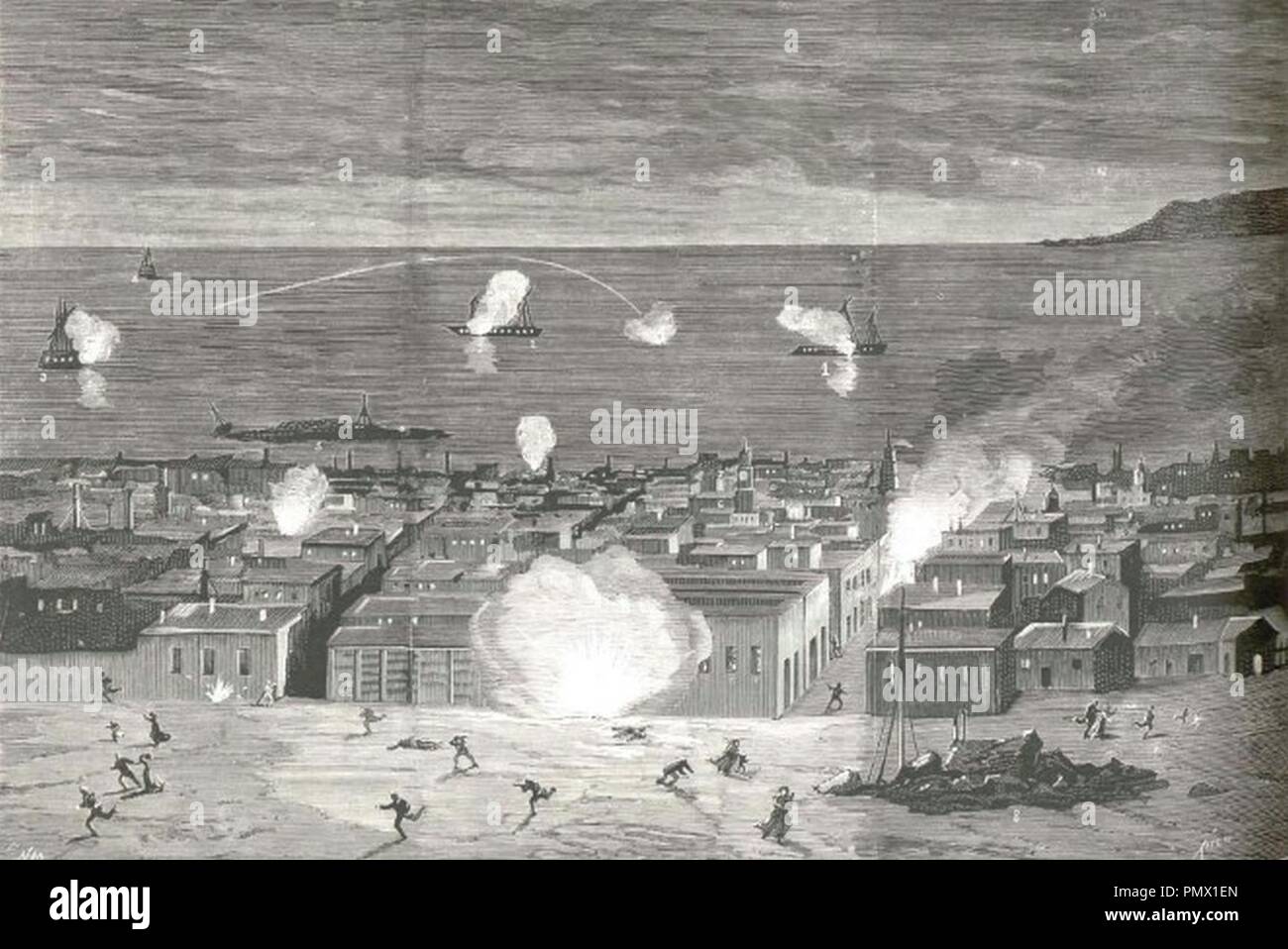 Bloqueo de iquique 16 julio 1879 Stock Photo Alamy