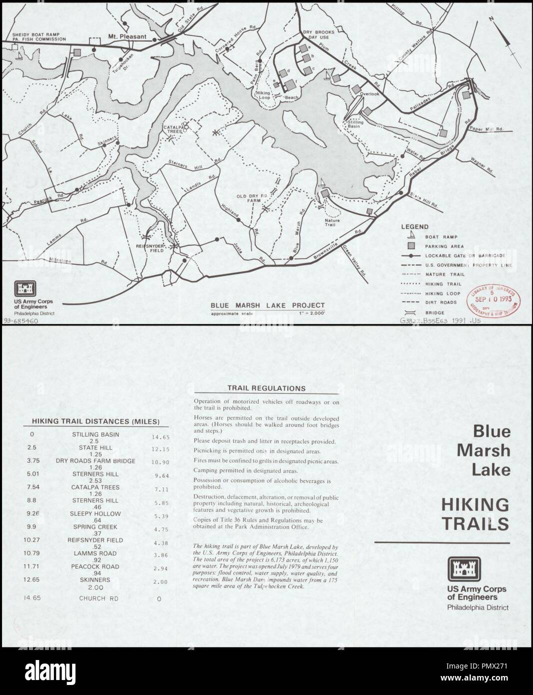 Blue Marsh Lake hiking trails Stock Photo Alamy