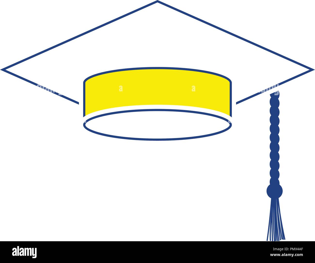 Icon of Graduation cap. Thin line design. Vector illustration Stock ...
