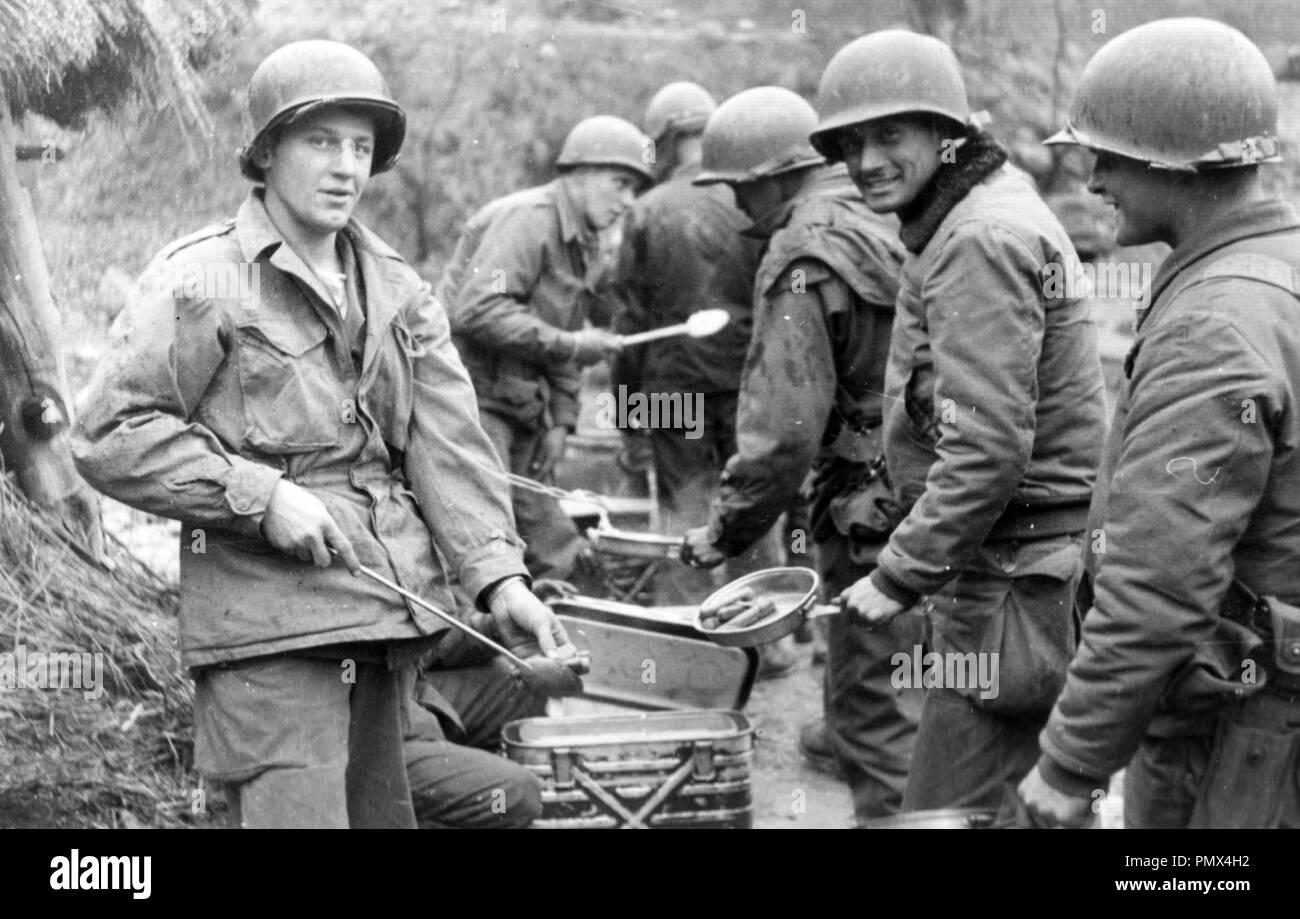 Korean War 1951 US Infantry Stock Photo