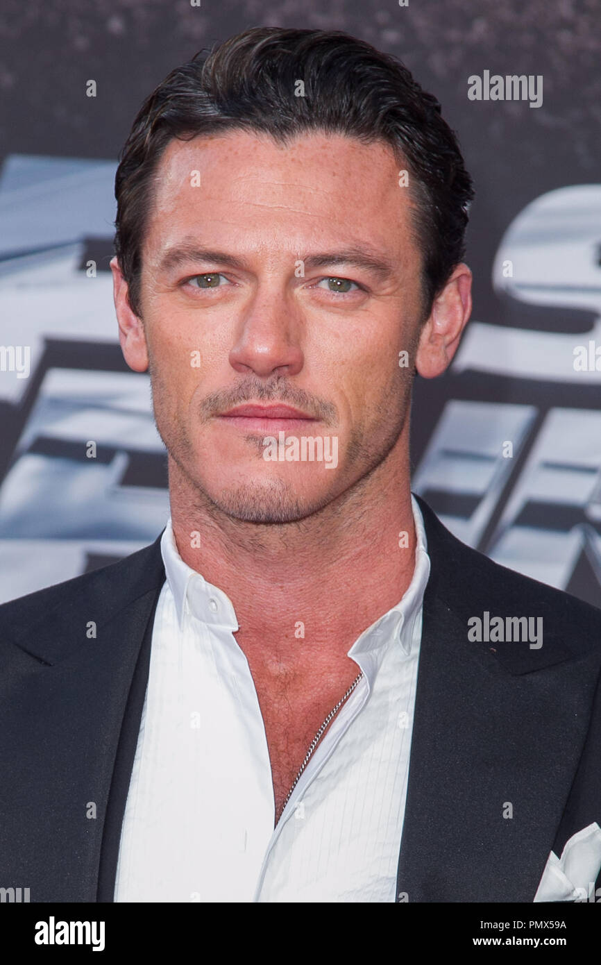 Luke Evans arrives at the premiere of Universal Pictures' 'Fast