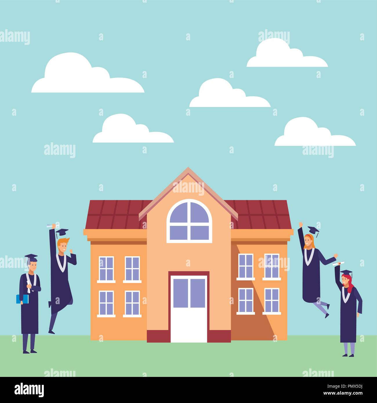 Students graduation celebration Stock Vector Image & Art - Alamy