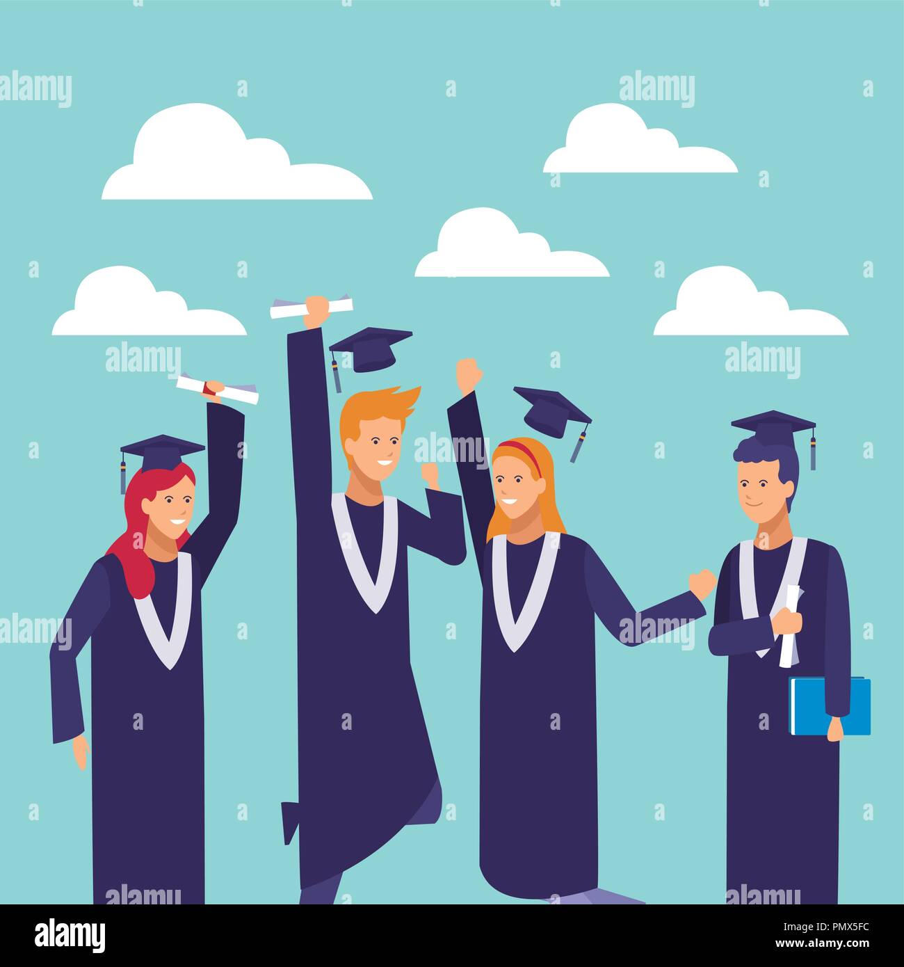 Students graduation celebration Stock Vector Image & Art - Alamy
