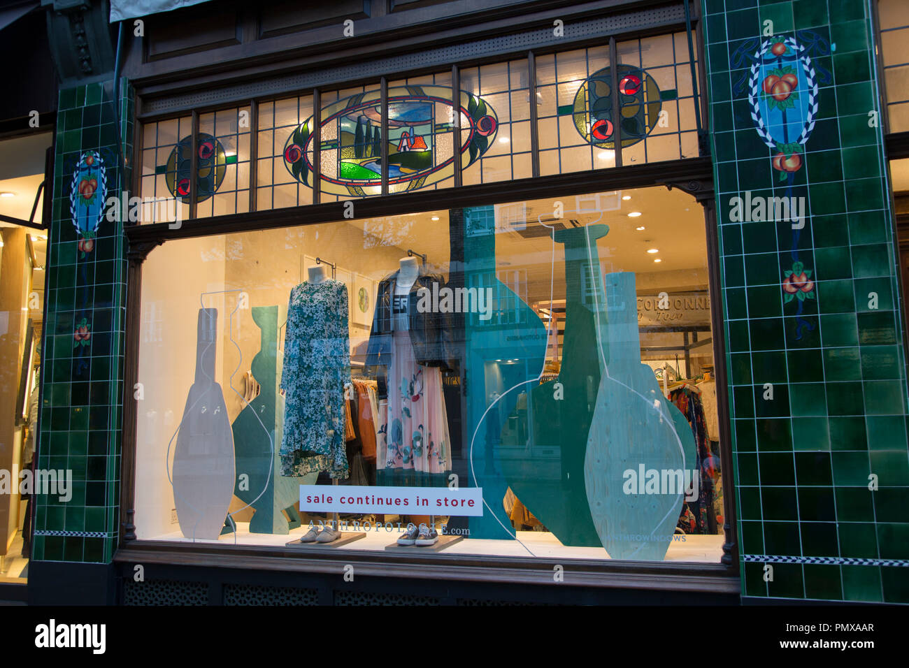 Anthropologie Clothes Shop; Kings Road; Chelsea; London; England; UK