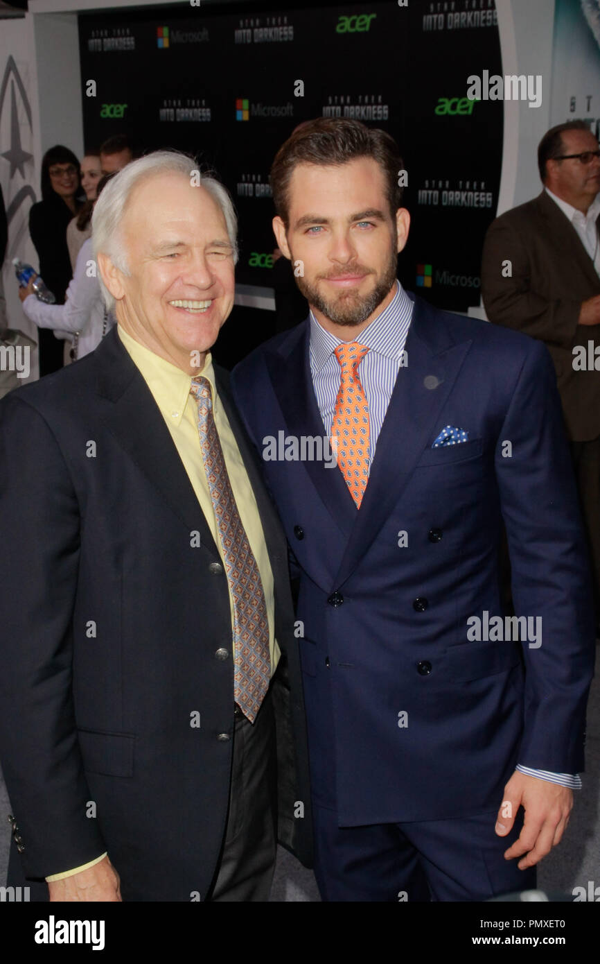 Chris Pine with his father Robert Pine at the Premiere of Paramount Pictures' ''Star Trek Into Darkness'. Arrivals held at Dolby Theater in Hollywood, CA, May 14, 2013. Photo by Joe Martinez / PictureLux Stock Photo