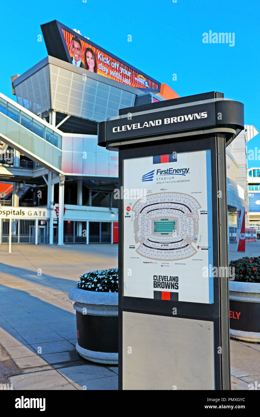 FirstEnergy Stadium seating chart on an outside Cleveland ...