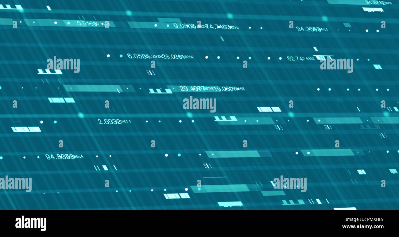Abstract digital network data background, 3D rendering Stock Photo