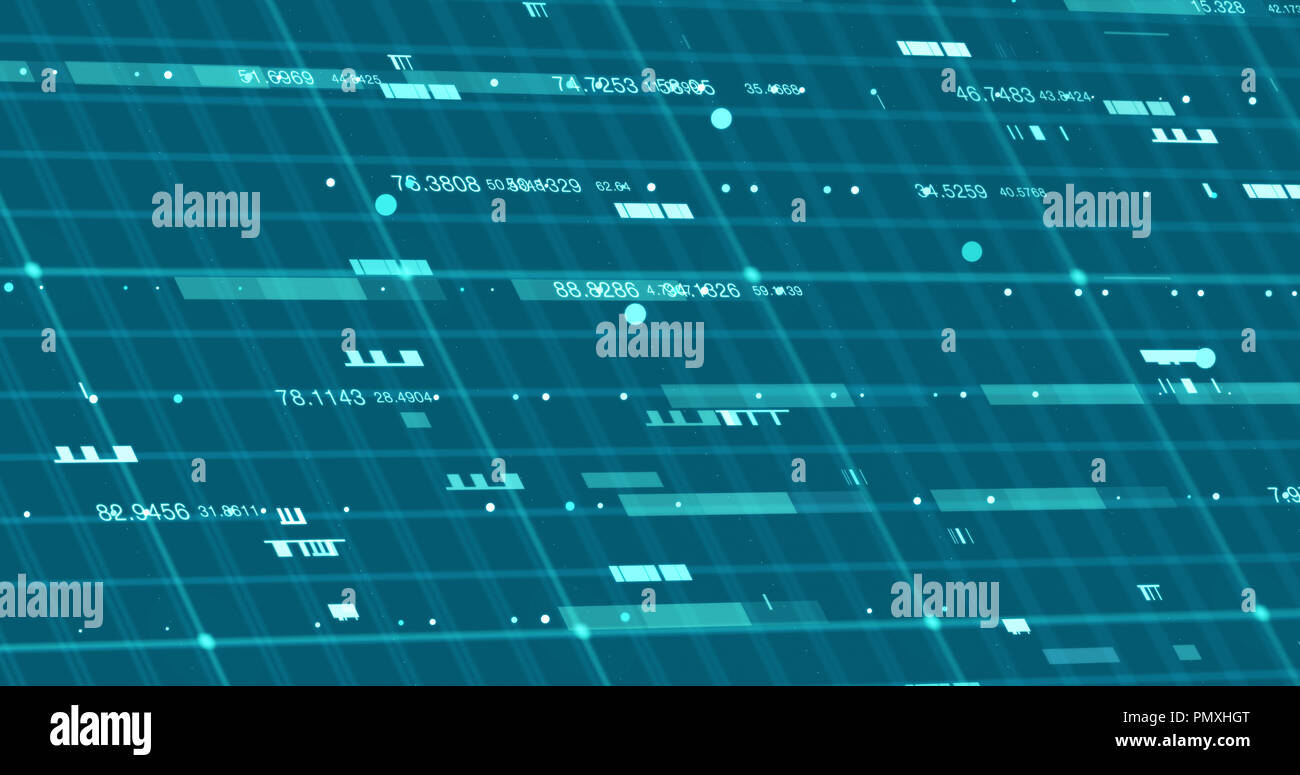 Abstract digital network data background, 3D rendering Stock Photo