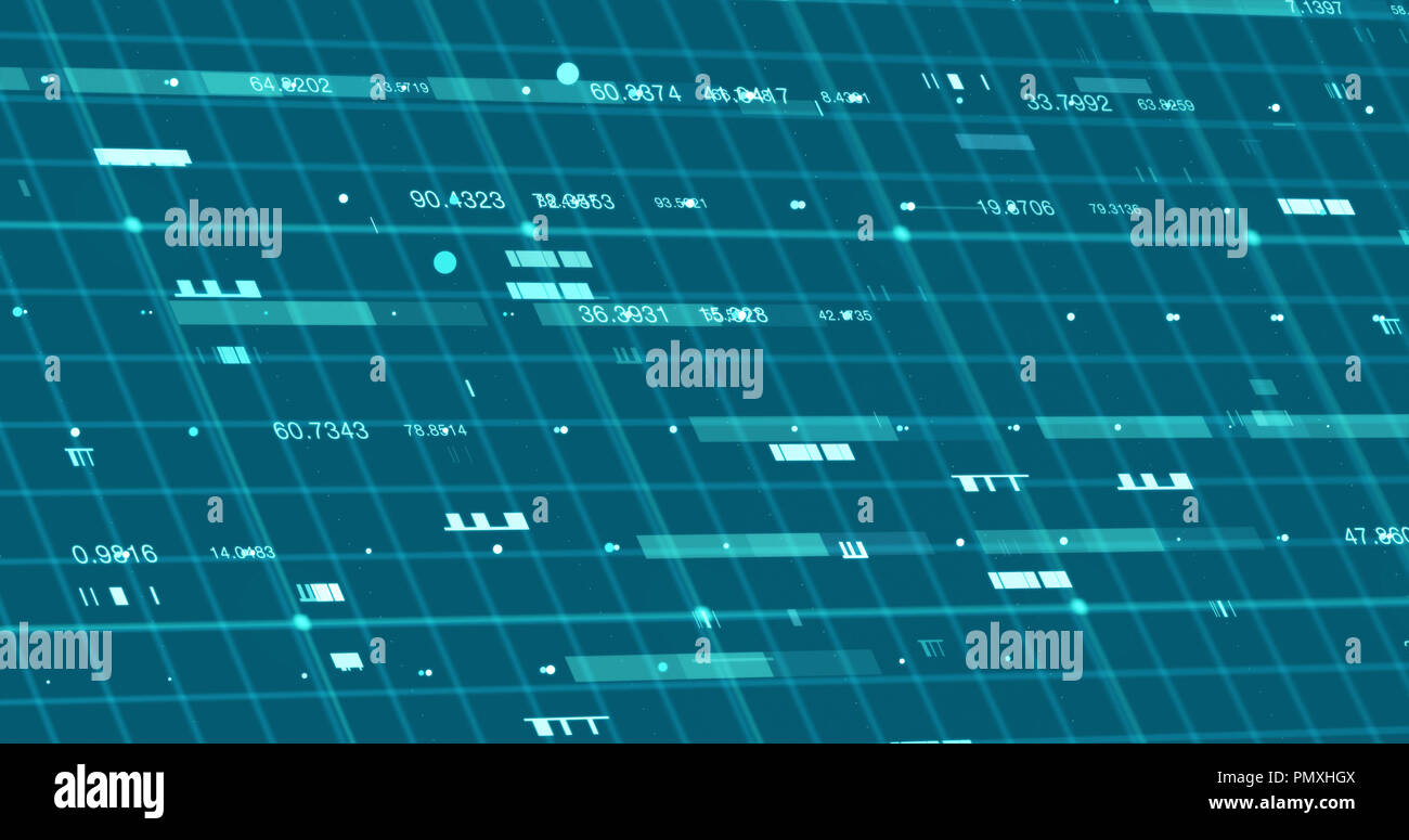 Abstract digital network data background, 3D rendering Stock Photo