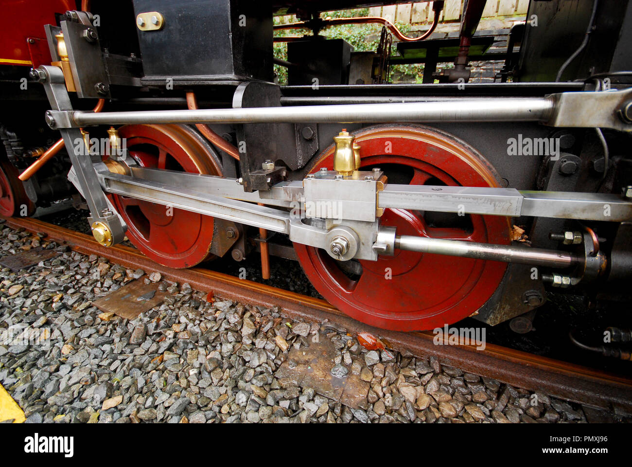 Steam Locomotive Wheels Stock Photo