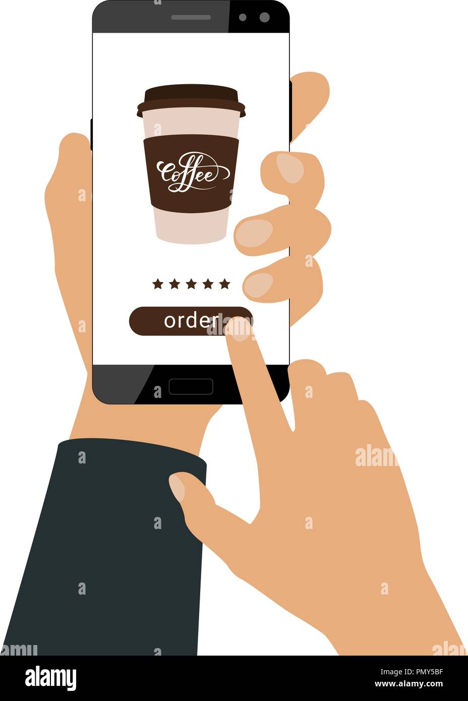 Order coffee online Stock Vector Image & Art Alamy