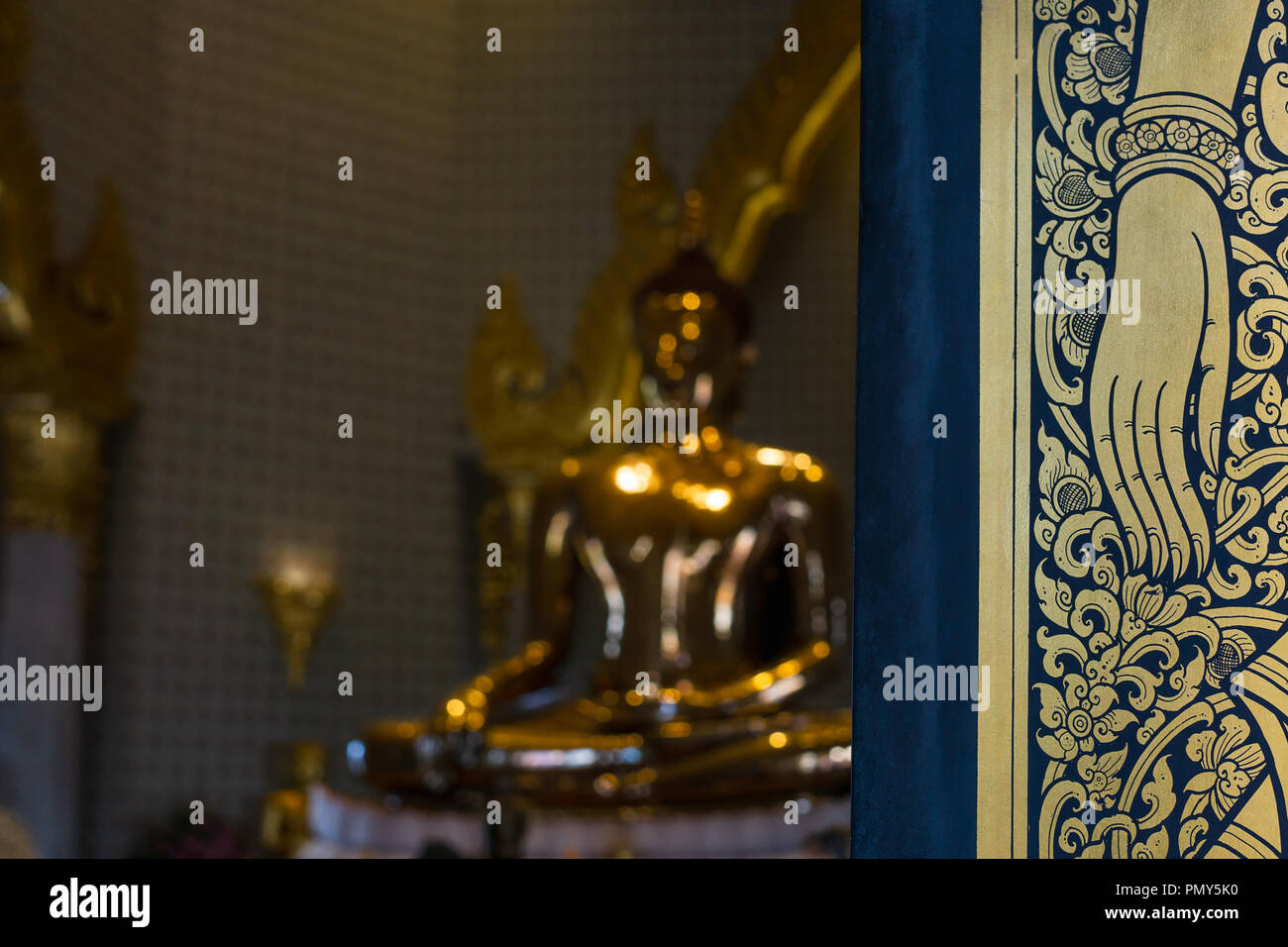 Buddha statue of pure gold at temple of gold buddha hi-res stock ...