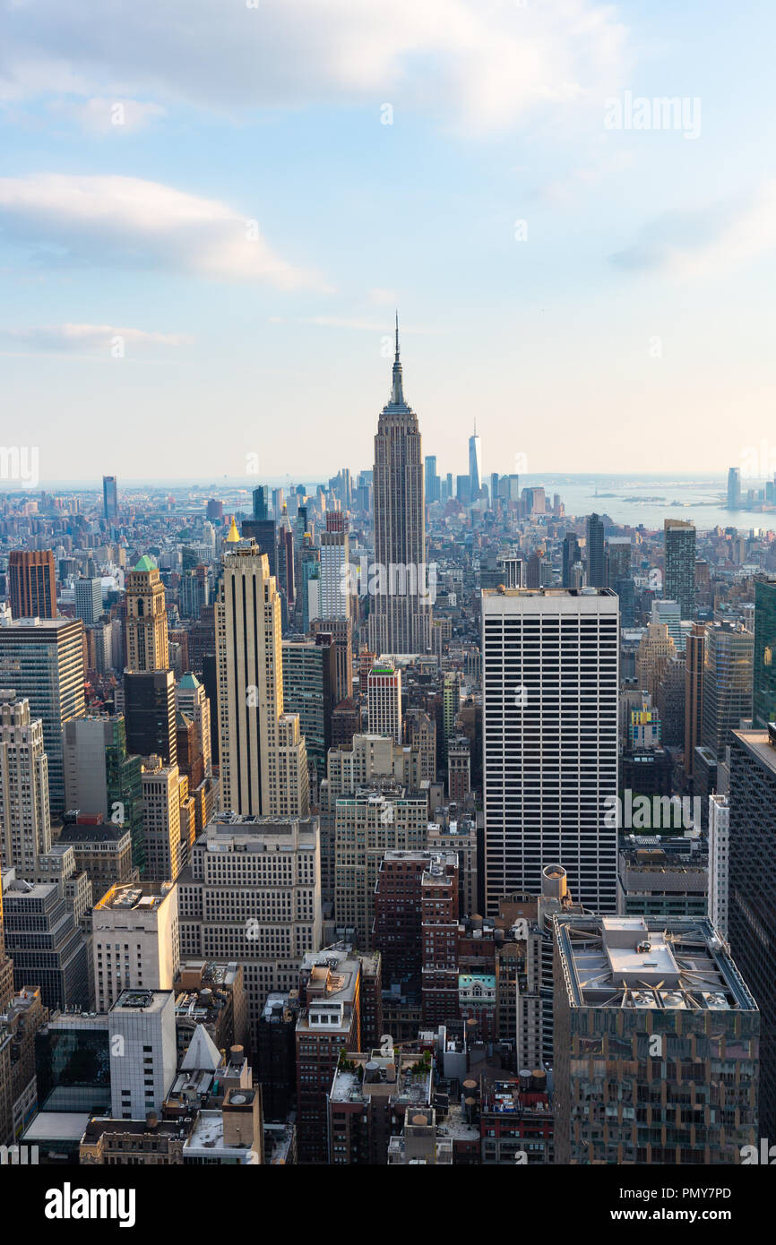 Manhattan view from Top of the Rock - Rockefeller Center - New York ...