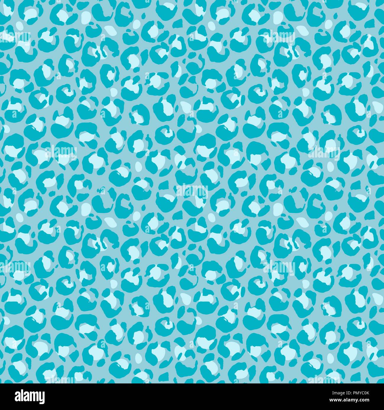 Vector illustration leopard print seamless pattern. Pink hand drawn ...