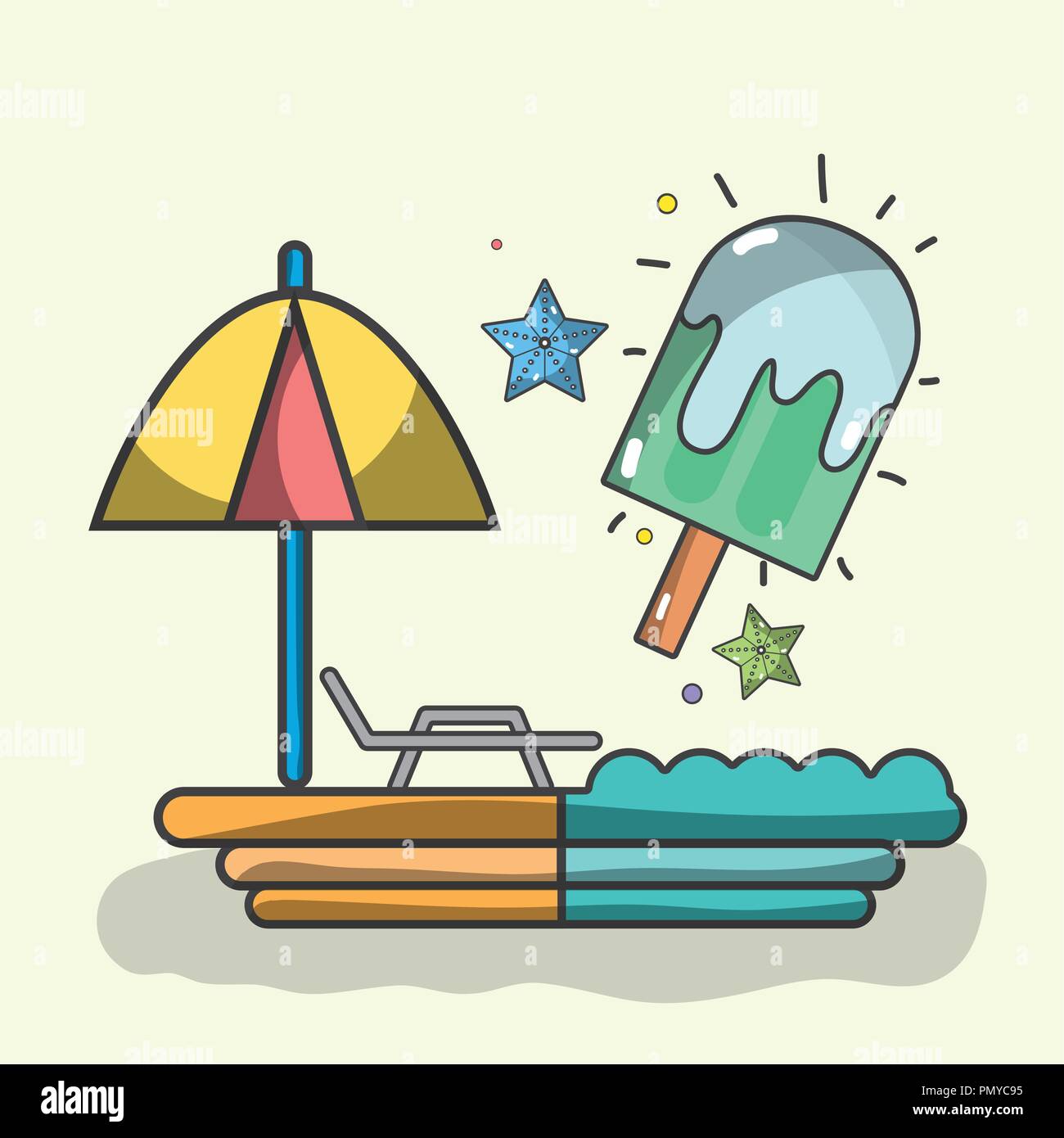 Summer and beach Stock Vector Image & Art - Alamy