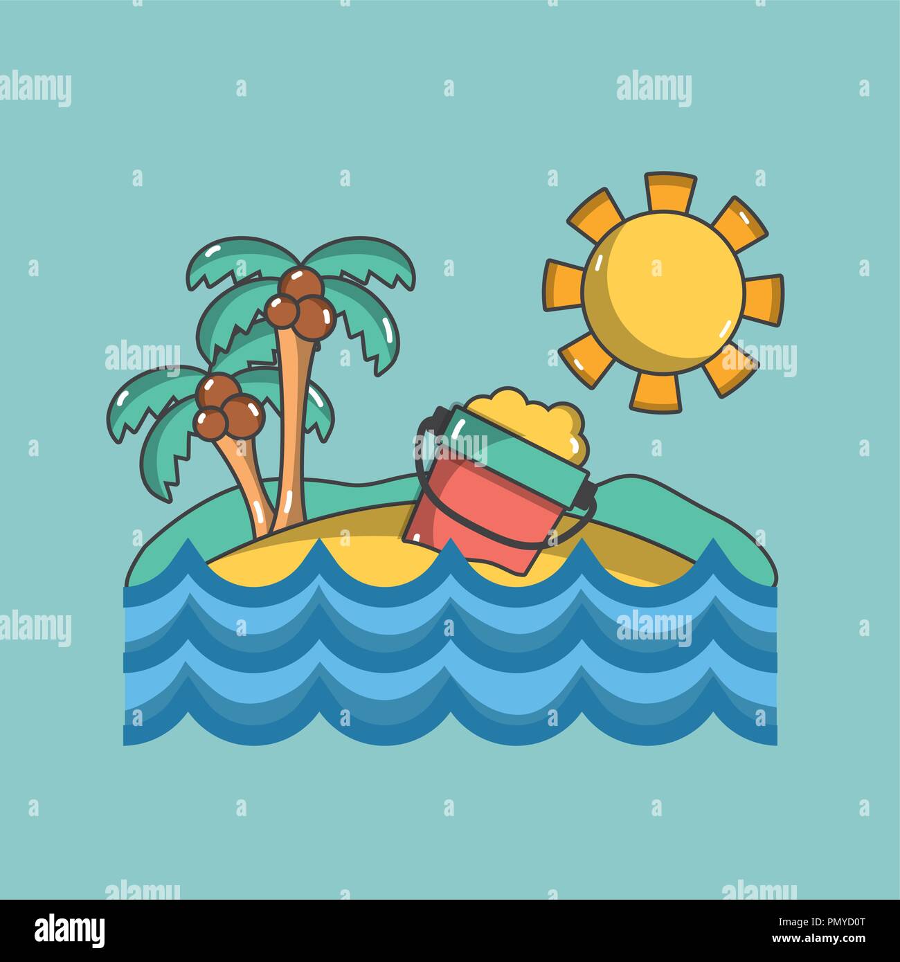 Summer and beach Stock Vector Image & Art - Alamy