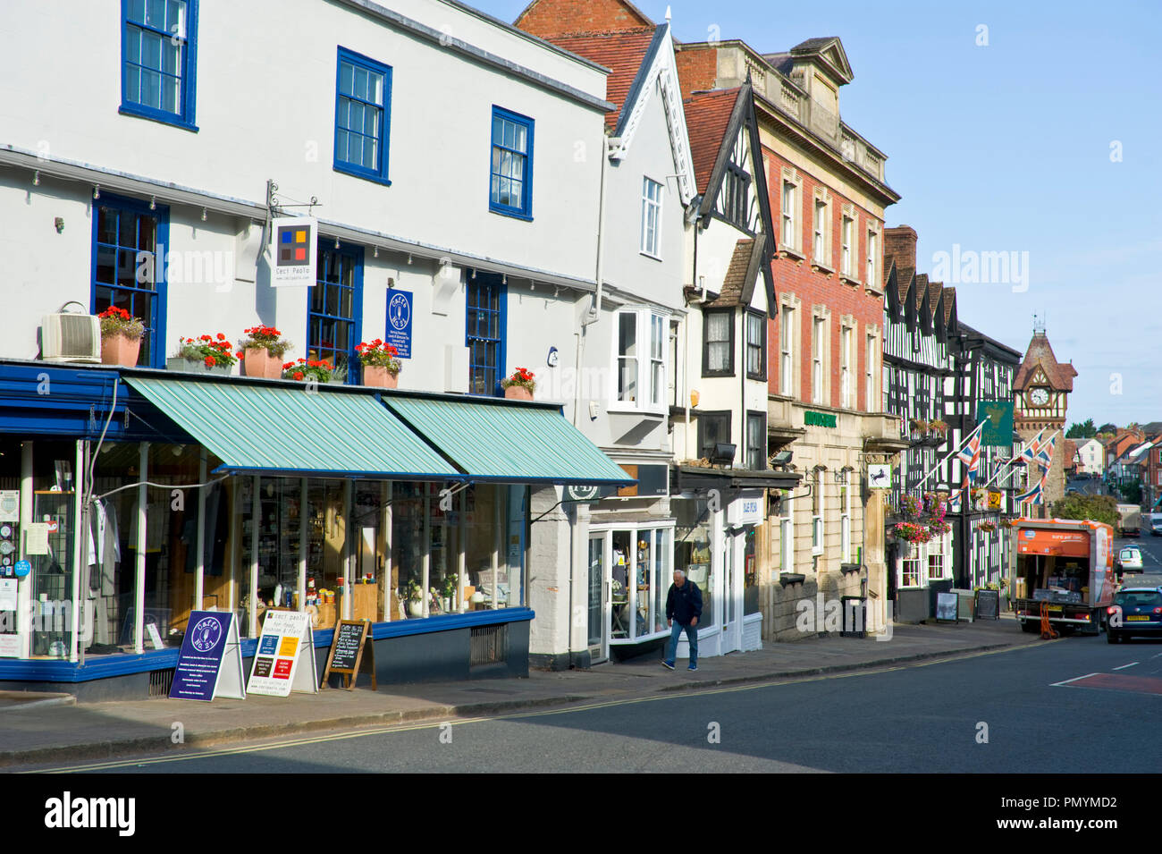 General view of High Street in Ledbury Herefordshire England UK Stock Photo