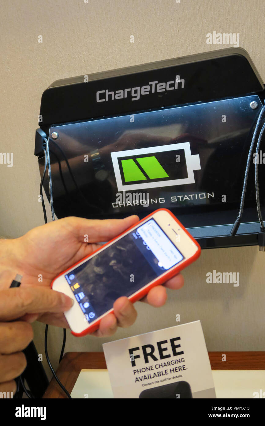 ChargeTech Electronic Battery Charging Station, USA Stock Photo Alamy