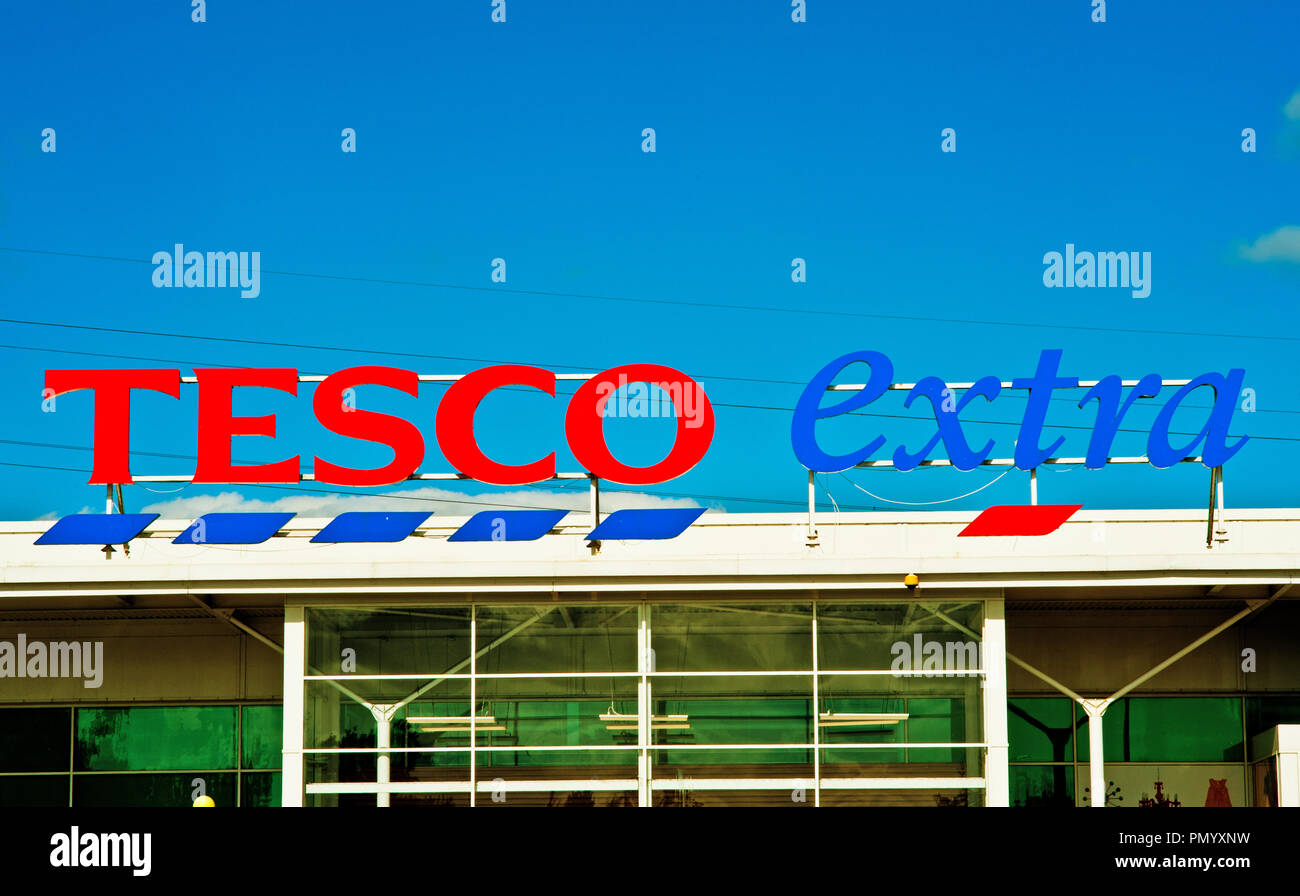 Tesco extra, Durham Road, Stockton on Tees, Cleveland, England Stock Photo Alamy