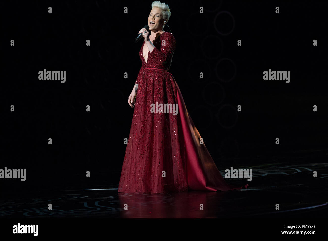 Pink performs onstage with a tribute to Judy Garland during the live ...