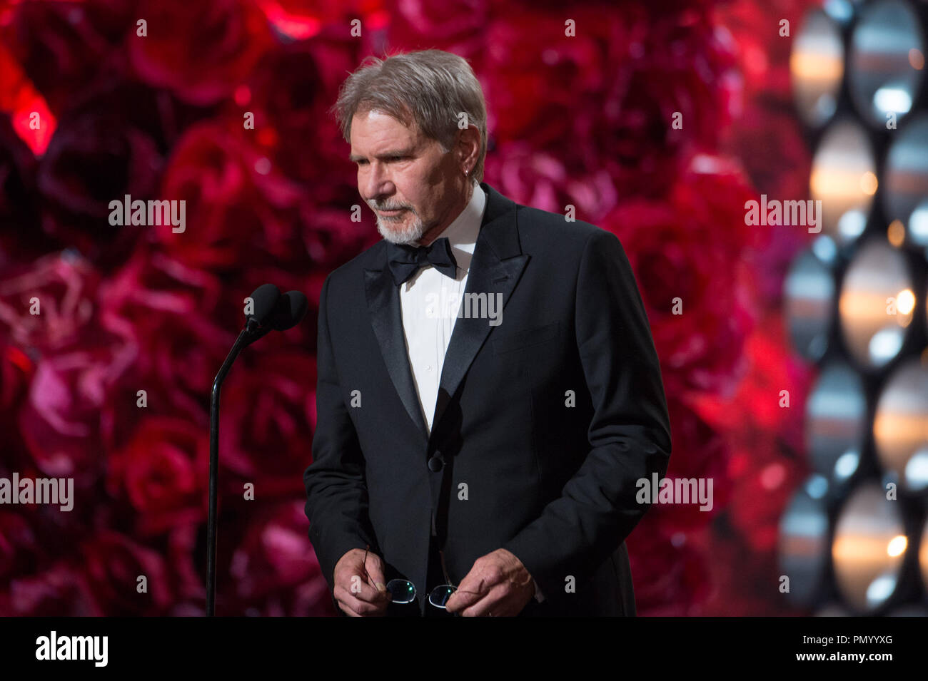 Harrison Ford presents during the live ABC Telecast of The Oscars® from