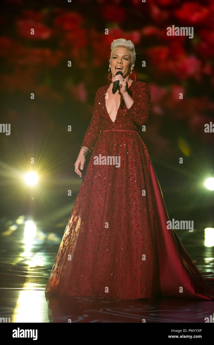 Pink performs onstage during a tribute to Judy Garland during the live ...