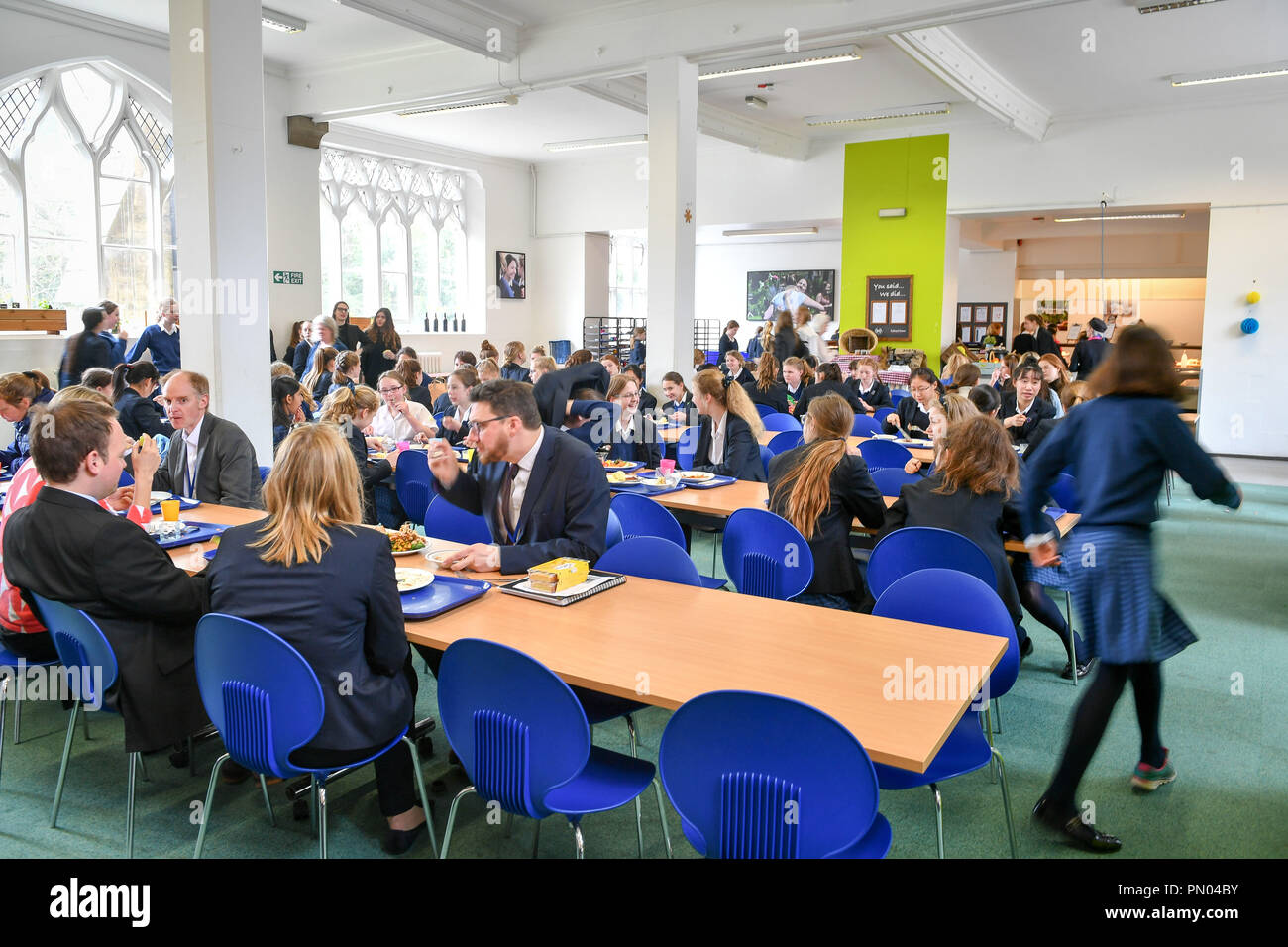 A School Canteen Is Filled With Students And Teachers During Lunch At Royal High School Bath Which Is A Day And Boarding School For Girls Aged 3 18 And Also Part Of The A School Canteen Is Filled With Students And Teachers During Lunch At Royal High School Bath Which Is A Day And Boarding School For Girls Aged 3 18 And Also Part Of The