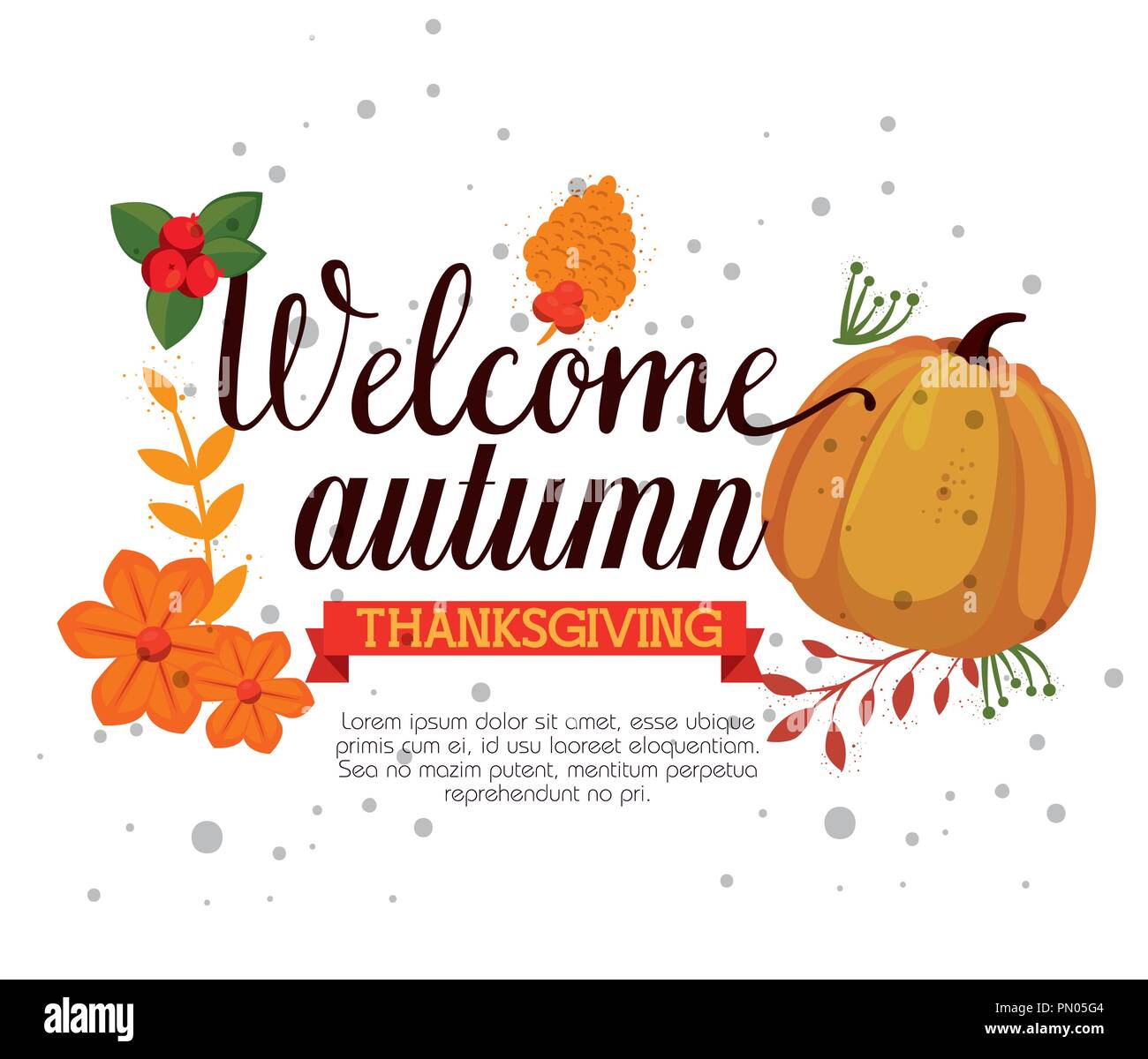 welcome autumn seasonal card Stock Vector Image & Art - Alamy