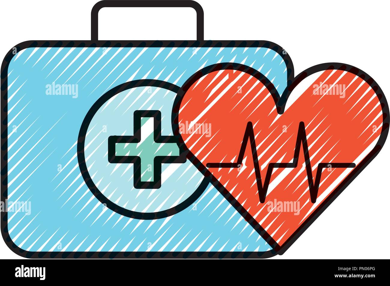 kit first aid and heart rate medical Stock Vector Image & Art Alamy