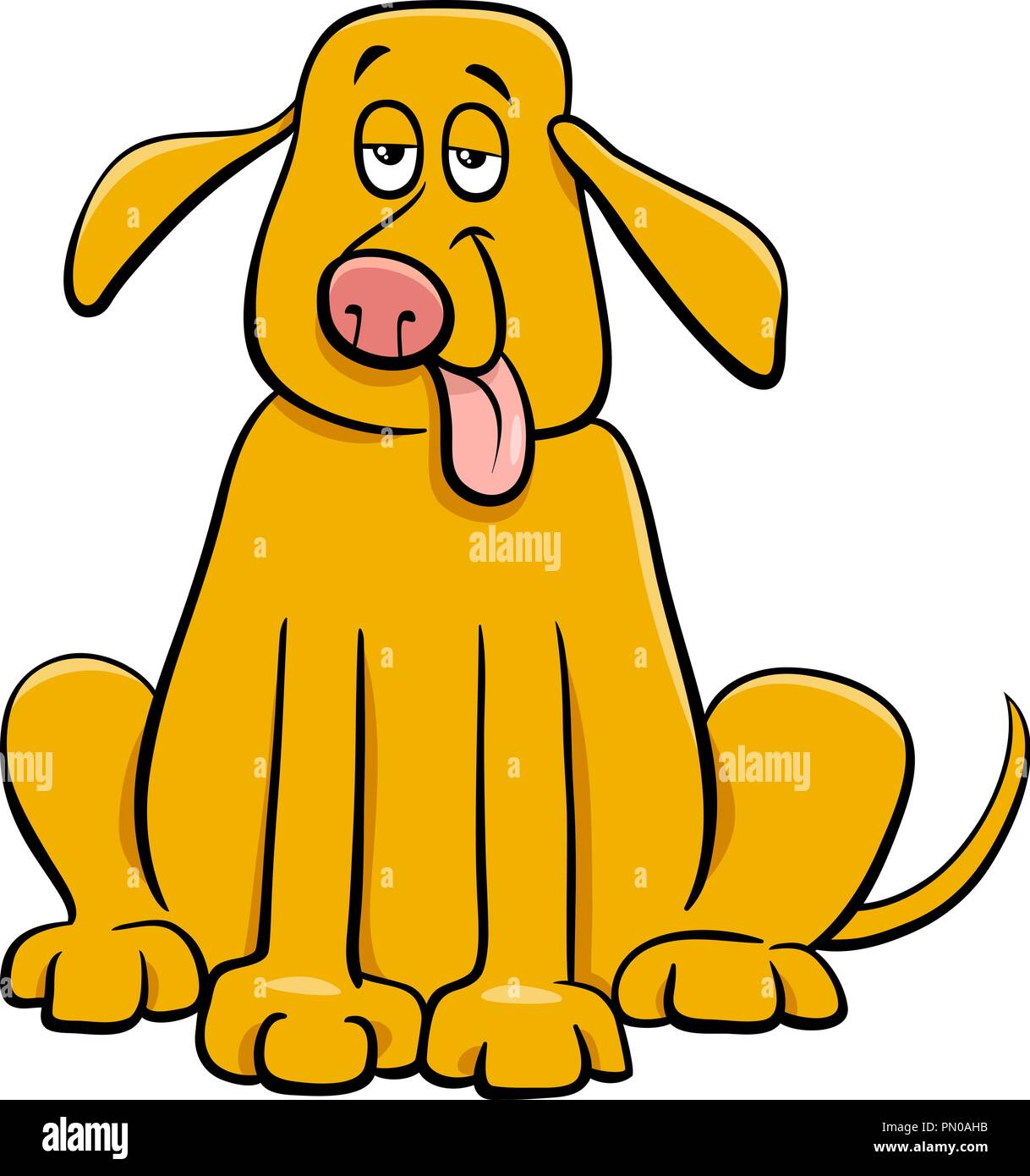 Cartoon Illustration of Domestic Dog Pet Animal Character Stock Vector ...