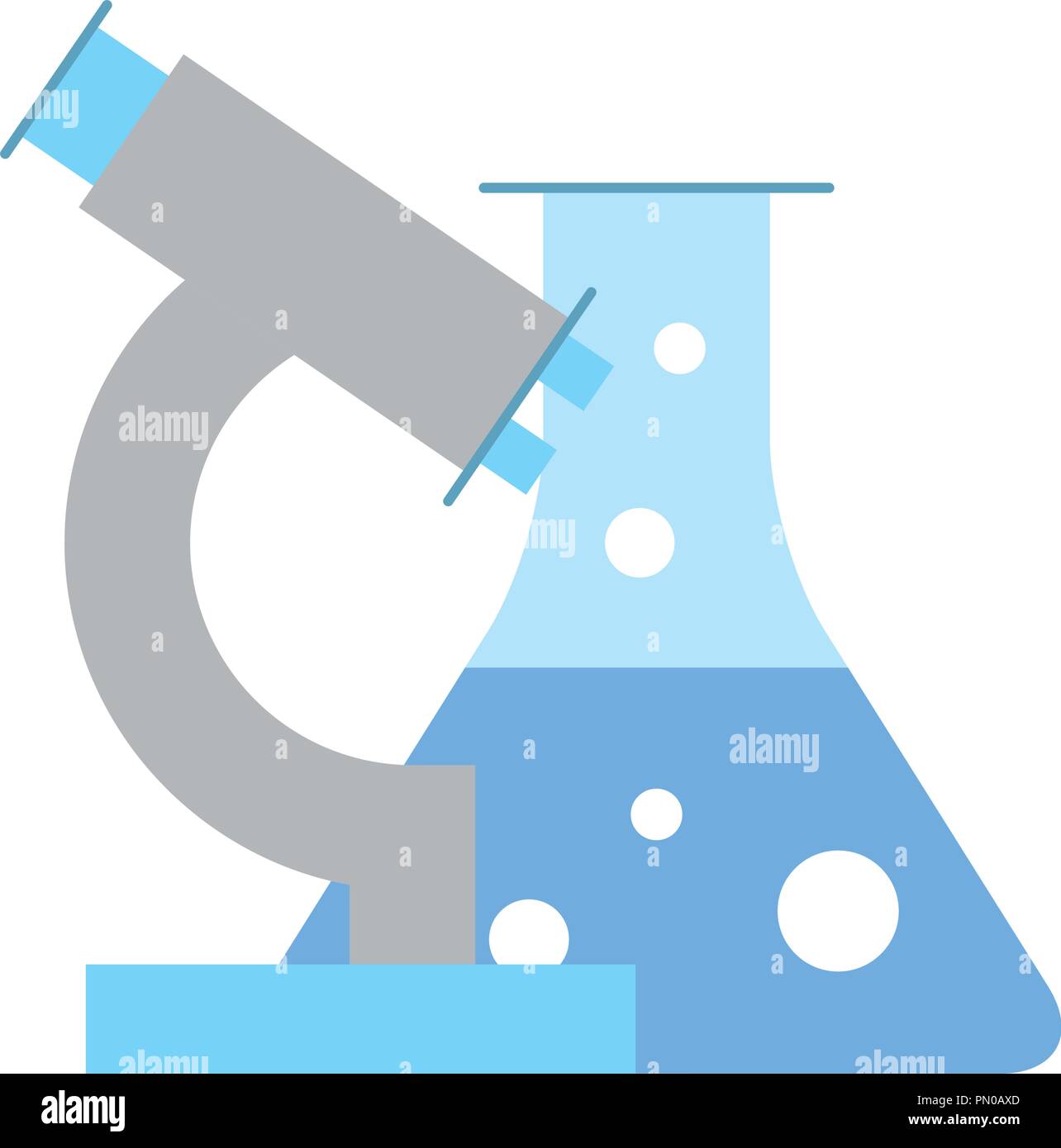 biology laboratory microscope test tube equipment Stock Vector Image