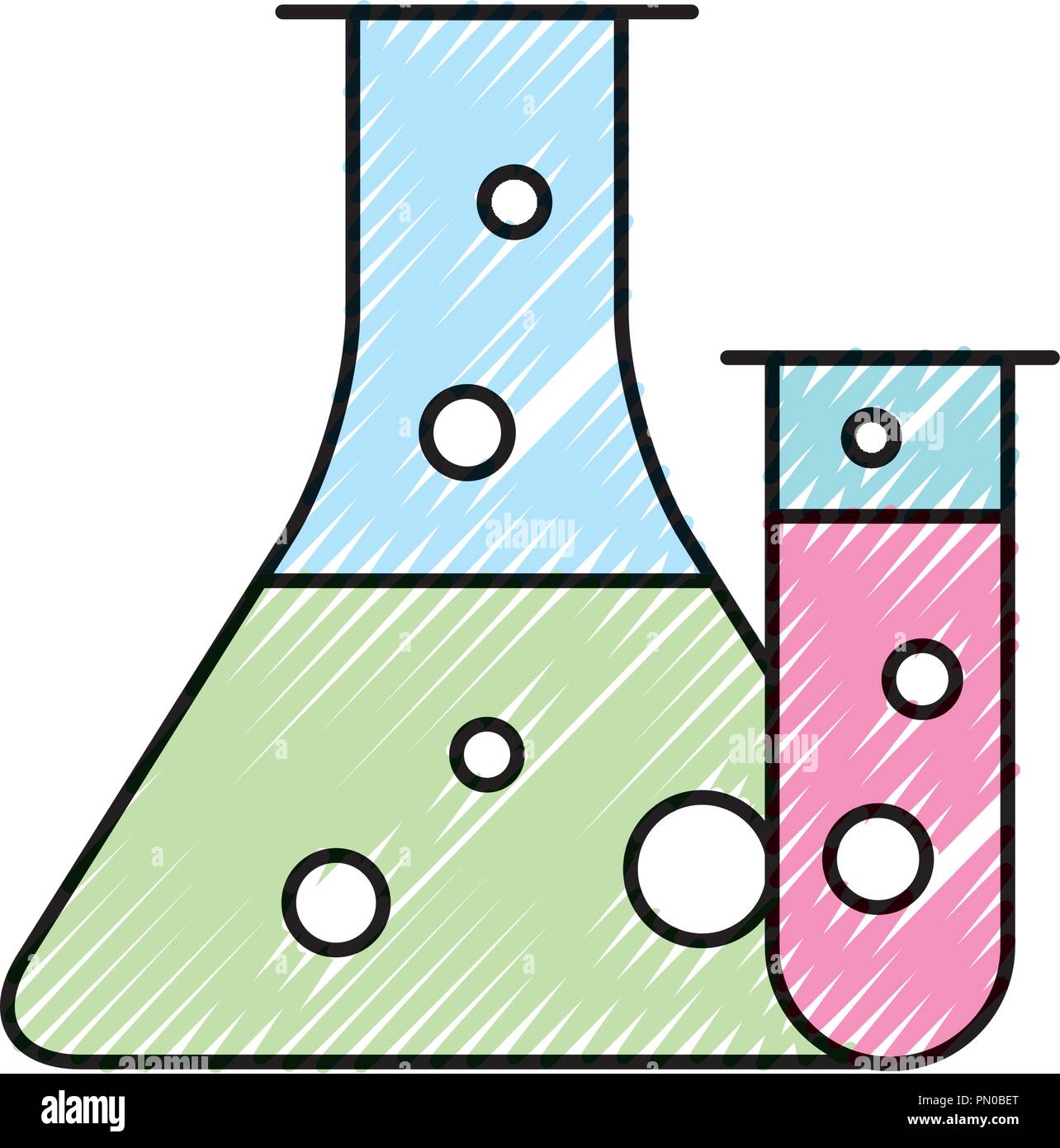 science laboratory test tube beaker flask Stock Vector Image & Art - Alamy