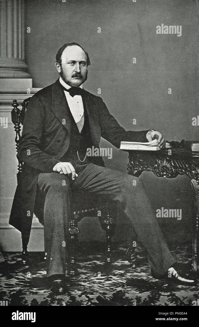 The last portrait taken of Prince Albert, Albert, Prince consort of Queen Victoria by Vernon Heath Stock Photo