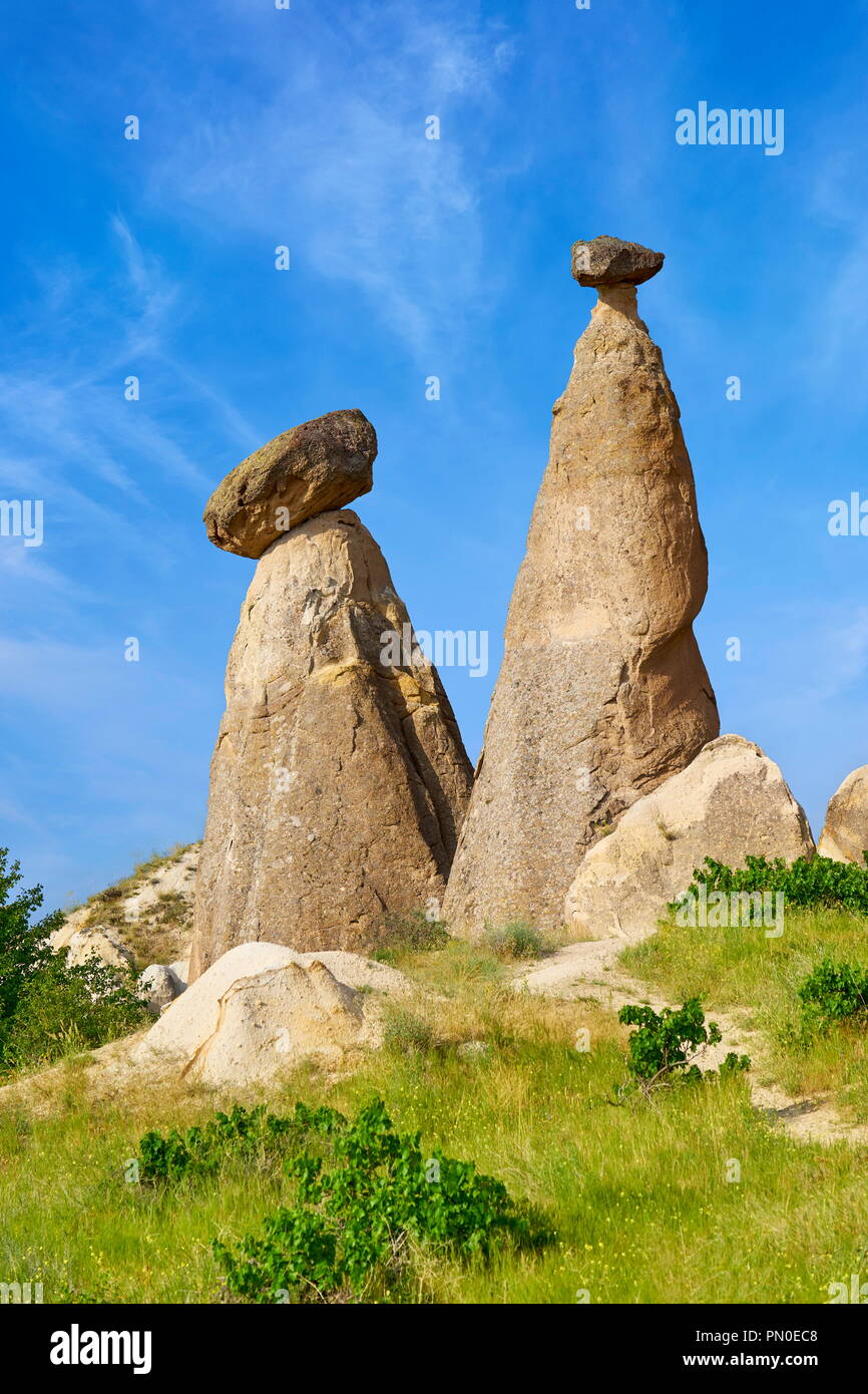 Fairy Chimneys rock formation, Cappadocia, Anatolia, Turkey Stock Photo