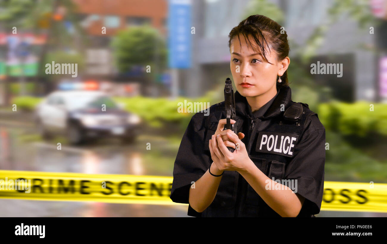 Chinese police officer female hi-res stock photography and images - Alamy
