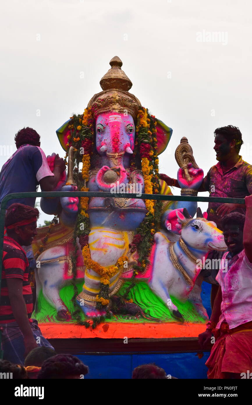 Anaipatti, Tamilnadu - India - September 15 2018: Lord Vinayaka ...