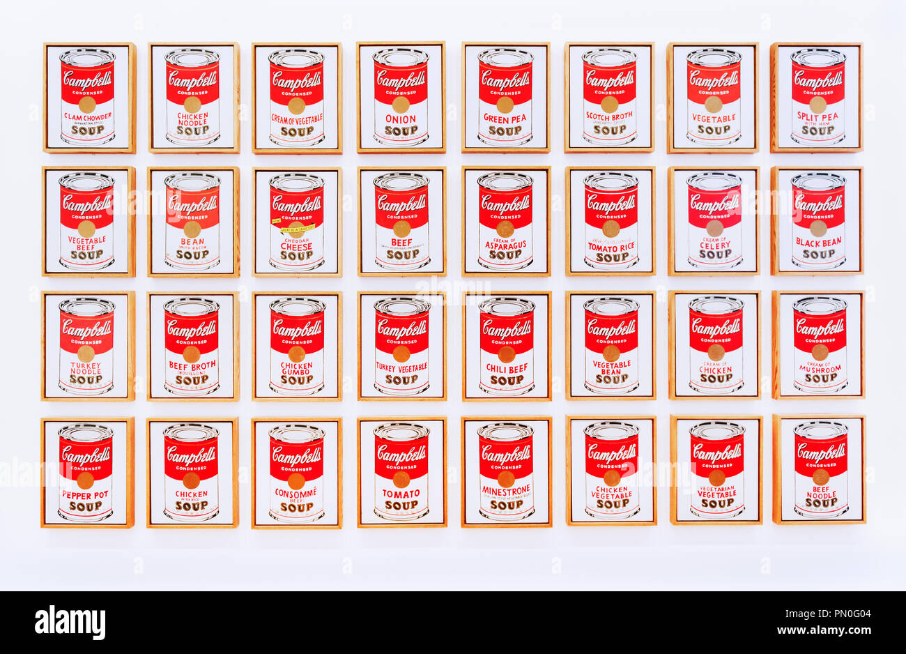 Warhol, Campbell's Soup Cans, 1962 Stock Photo