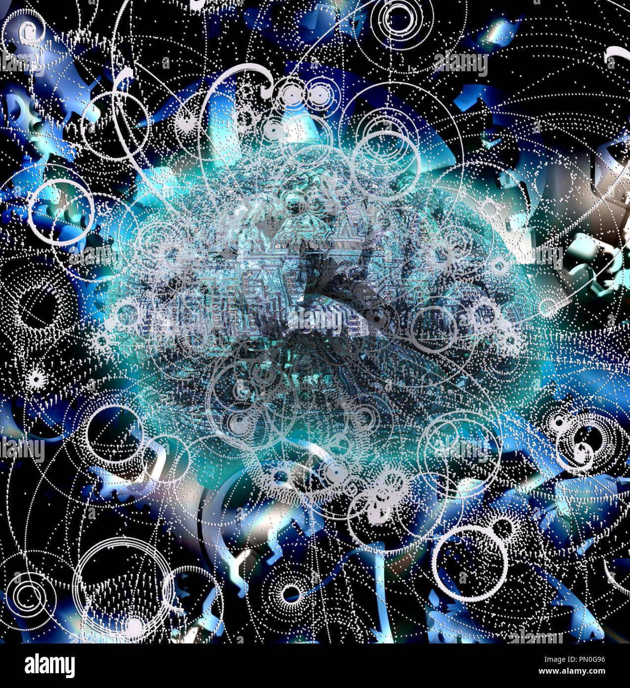 Abstract composition. Electronic Brain Stock Photo Alamy