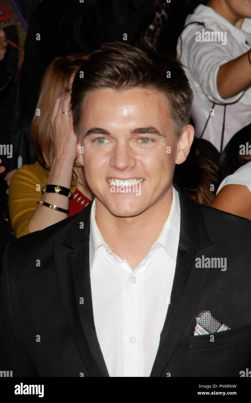 Jesse McCartney at the US Premiere of Lionsgate's 'The Hunger Games: Catching Fire'. Arrivals held at Nokia Theatre LA Live in Los Angeles, CA, November 18, 2013. Photo by Joe Martinez / PictureLux Stock Photo