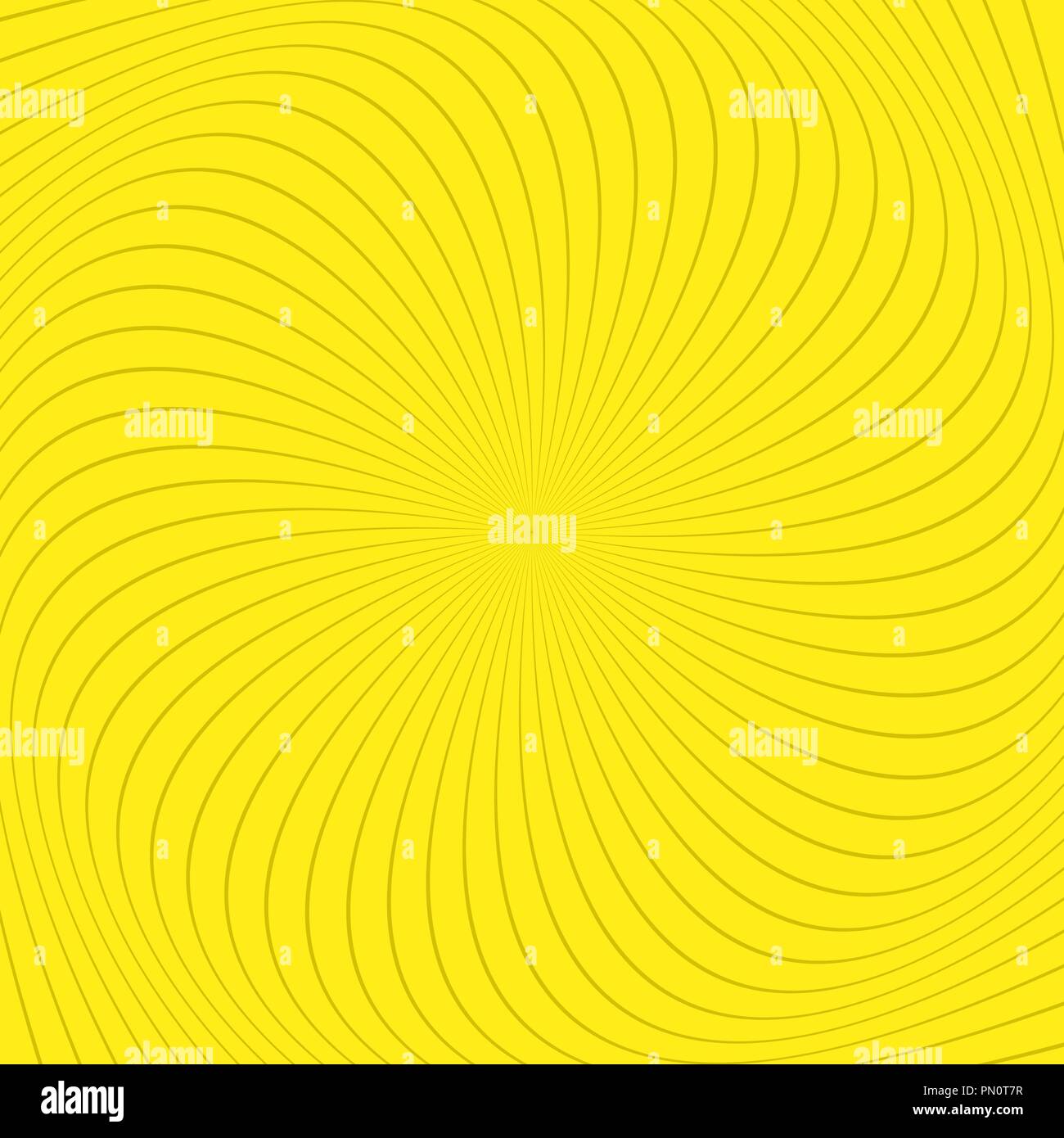 Yellow abstract spiral ray background vector design Stock Vector