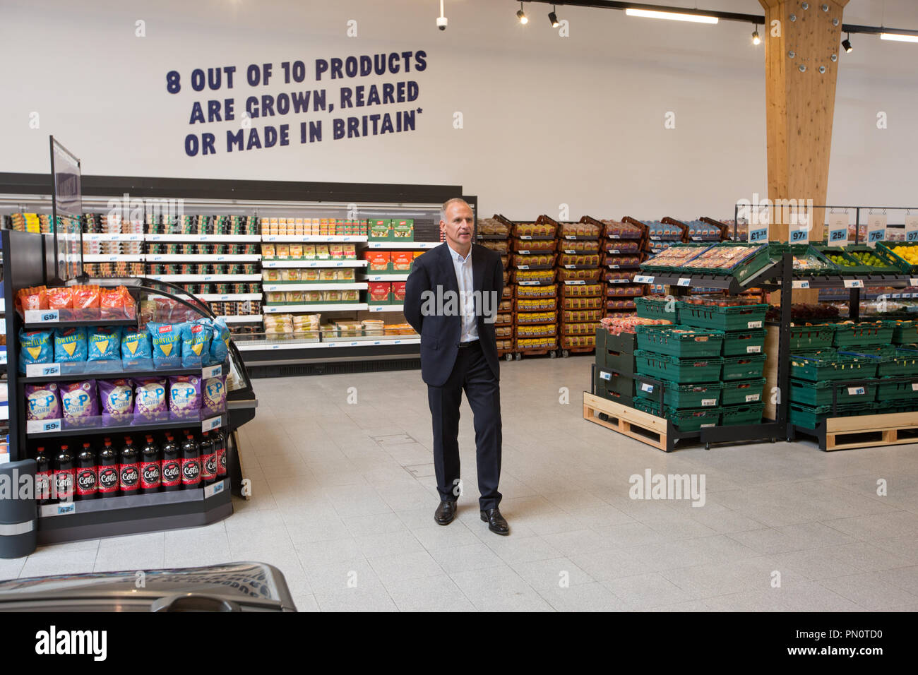 Picture shows Tesco chief executive, Dave Lewis at the new Tesco