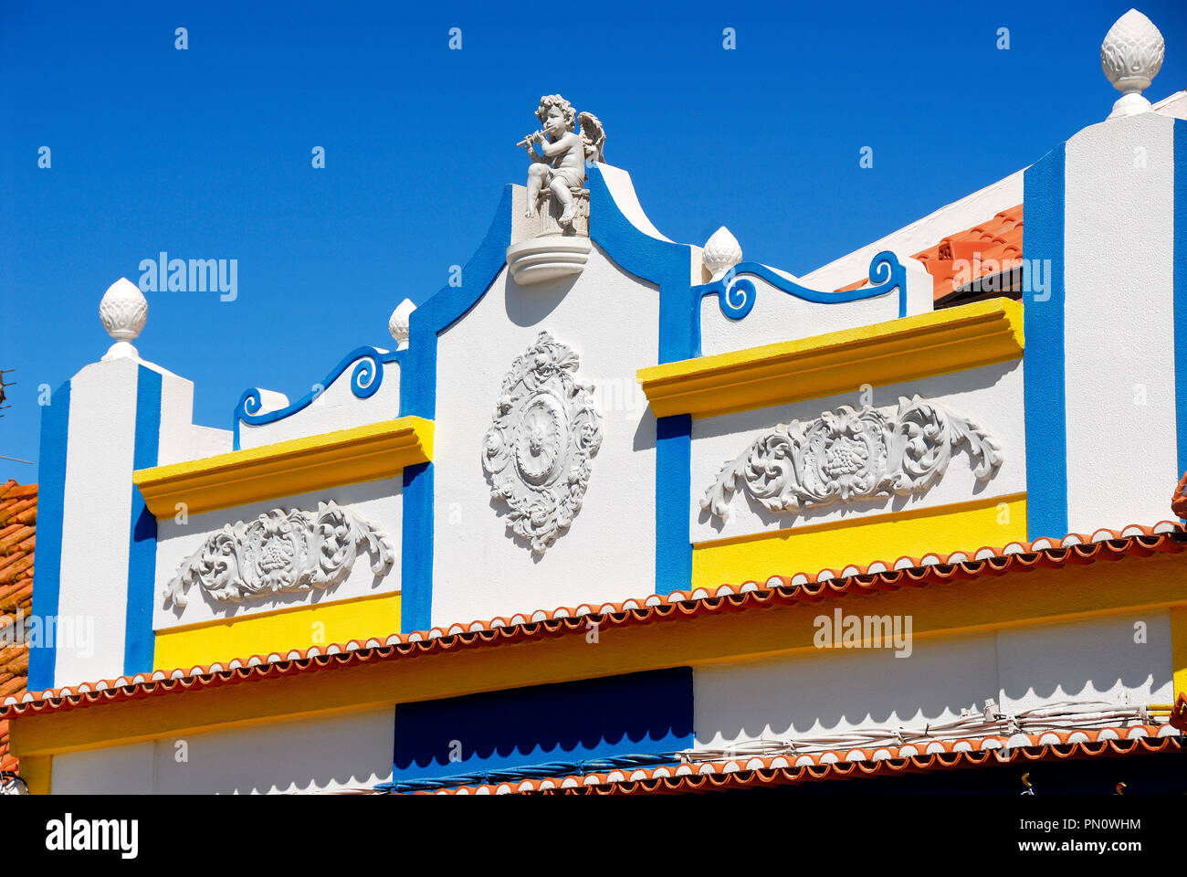 Detail of a traditional house. Montijo, Portugal Stock Photo