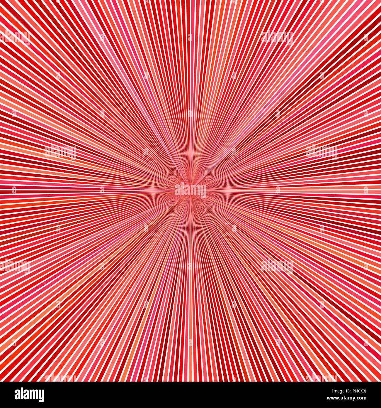 Red psychedelic abstract ray burst stripe background - vector illustration Stock Vector