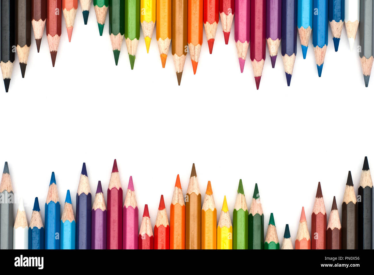 color pencils isolated on white background Stock Photo - Alamy