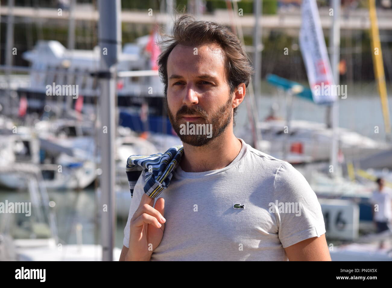 Antoine Gouy, actor in Dix Pour Cent (Ten Percent), a TV movie that won the prize for the best series 52 minutes. Stock Photo