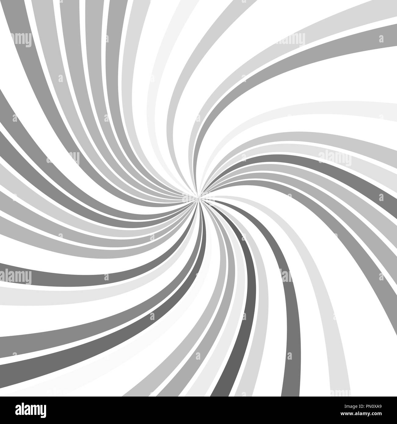 Grey abstract hypnotic swirl stripe background - vector curved design Stock Vector